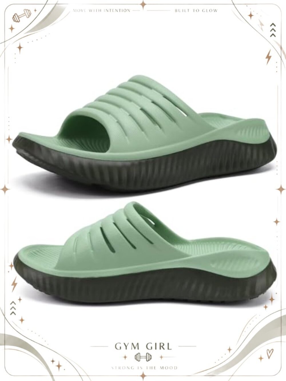 Women's Recovery Sandals Orthotic Arch Support Slip On Sport Slides